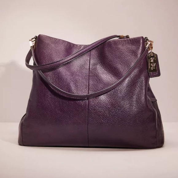 Coach Handbags - Coach Madison Phoebe Bag In Eggplant